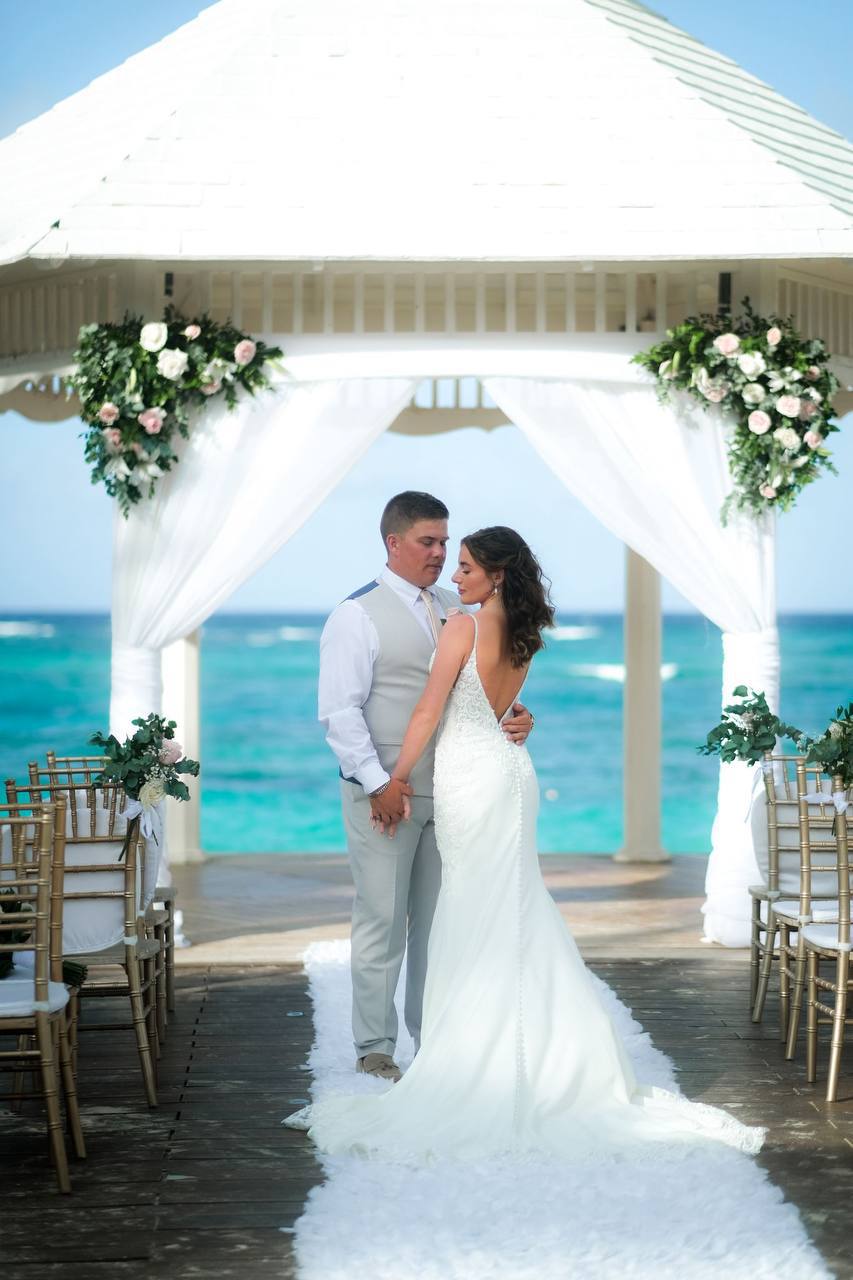 Beautiful wedding celebration moment in Punta Cana