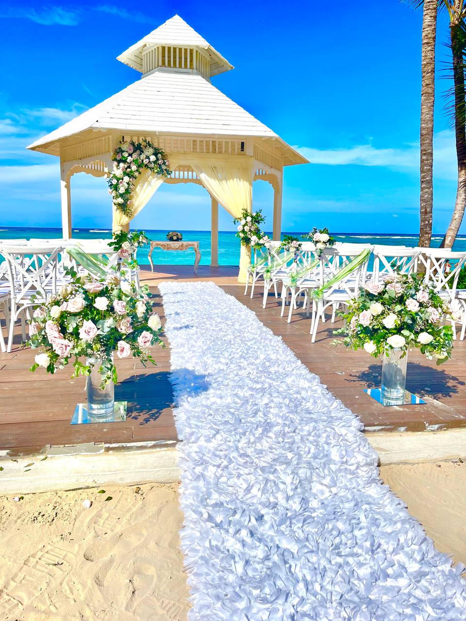 Sunset wedding celebration in Cap Cana, Dominican Republic